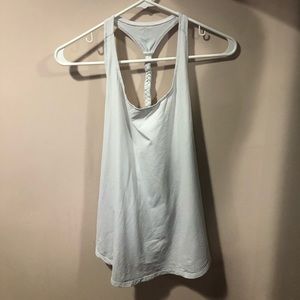 White athletic tank top